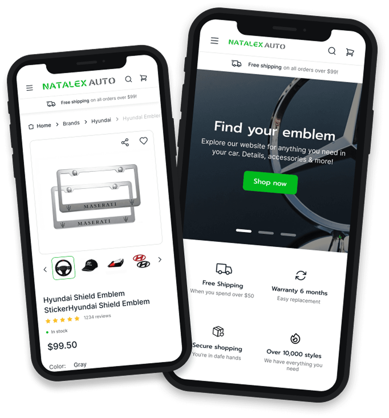 Логотип интернет-магазина автомобильных аксессуаров